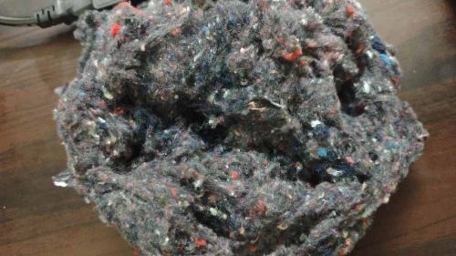 Black Recycled Cotton Fiber, Packaging Type : Loose