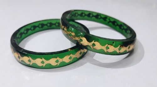 Polished Housefull-101 Opk Glass Kada, Color : Green