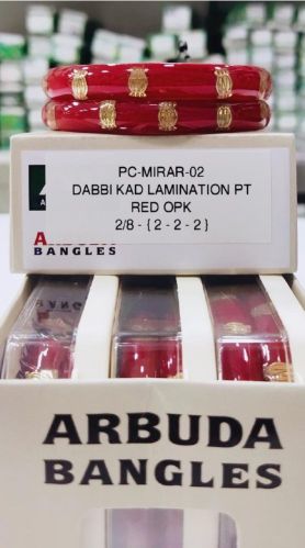 Polished PC-Mirar 02 Glass Kada, Color : Red, Gender : Female