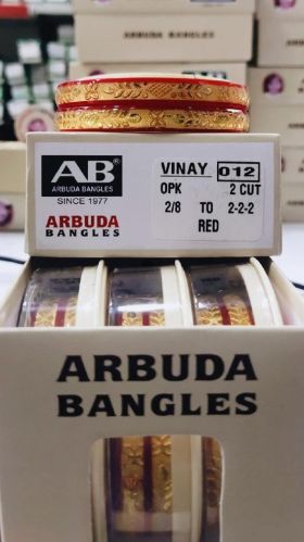 Polished Vinay 012 Glass Kada, Color : Red, Gender : Female