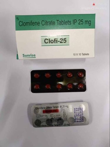 Clofi 25mg Clomifene Citrate Tablets, Packaging Type : Box