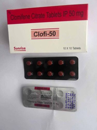 Clofi 50mg Clomifene Citrate Tablets, Packaging Type : Box