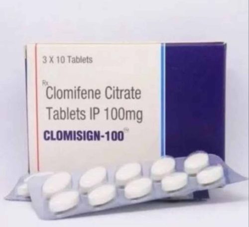 Clomisign 100 Clomiphene Tablet, Packaging Type : Box