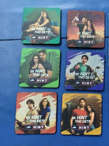 Printed MDF Coaster, Shape : Rectangular