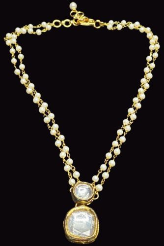Moti Strings Necklace with Kundan Pendant Daily & Traditional Wear
