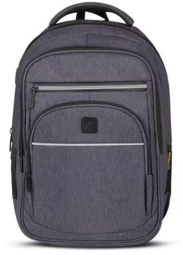 Plain Navy Blue Polyester Backpack Bag for Everyday Use