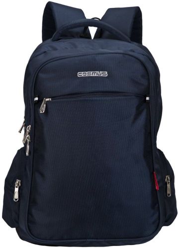 Plain Polyester Navy Blue Laptop Backpack Bag