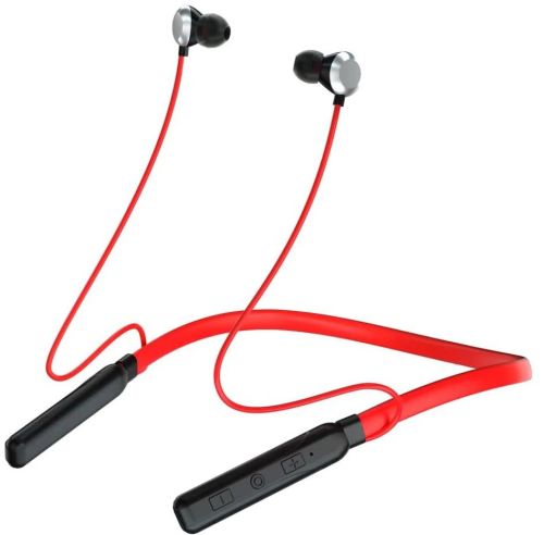 Red Neckband Wireless Bluetooth Earphones