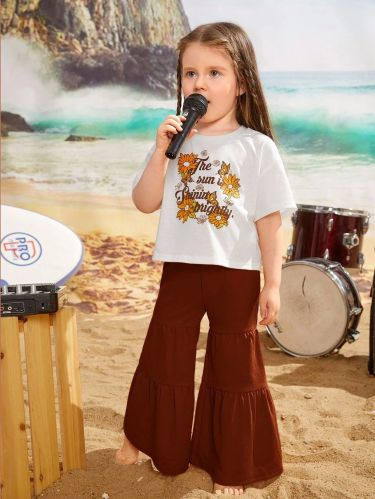 Smart Bazar Girl Cotton Printed Top Palazzo Set