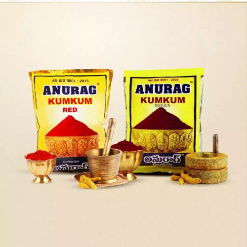 Anurag Maroon Kumkum, Form : Powder for Pooja
