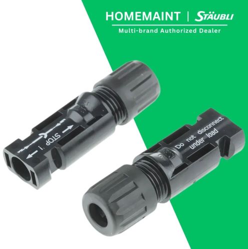 Staubli Multi Contact MC4 Connector, Packaging Type : Black