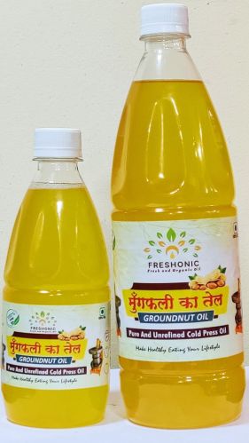 Cold Pressed Freshonic Groundnut Oil, Color : Yellow for Cooking