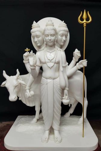 Marble Dattatreya Statue for Temple