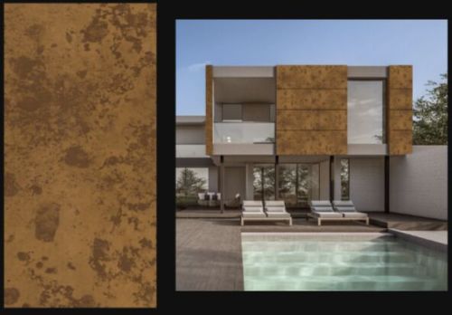 Flexibond Corten Swirl Finish Aluminum Composite Panel