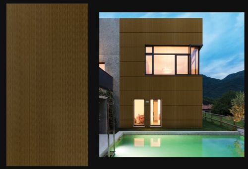 Golden Teak Wood Finish Aluminum Composite Panel