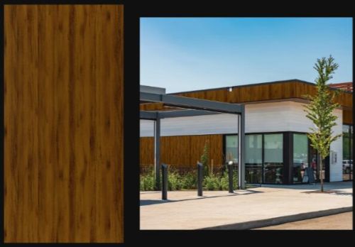 Flexibond Knotty Wood Finish Aluminum Composite Panel