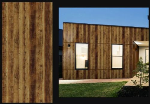 Saw Cut Wood Finish Aluminum Composite Panel