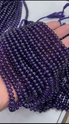 Polished Acrylic Amethyst Beads, Beads Shape : Round