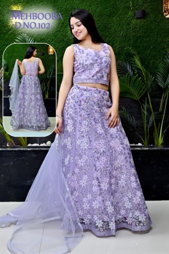 Mehbooba D.NO- 102 Net Embroidered Lehenga Set