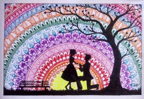 Wooden Mandala Valentine Gifts 12 Inch * 9 Inch, 9*12 Inch