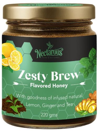 Nectarous Flavored Zesty Brew Honey, Packaging Type : Green for Foods