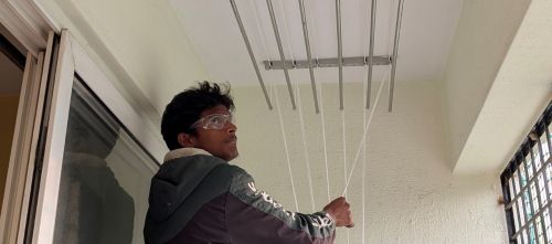 Stainless Steel Balcony Ceiling Dryer Hanger, Brand Name : Jindal