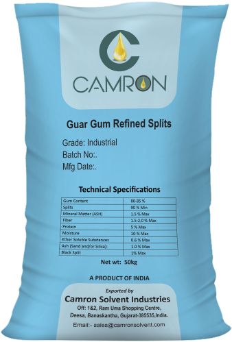 Common Guar Gum Refined Splits, Brand Name : Camron, Form : Seeds