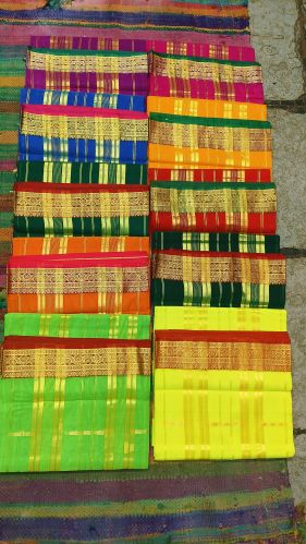 Stitched Binny Buta Saree, Packaging Type : Multicolor
