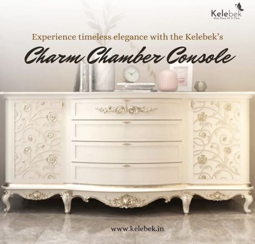 Plain European Console Table, Color : Off White