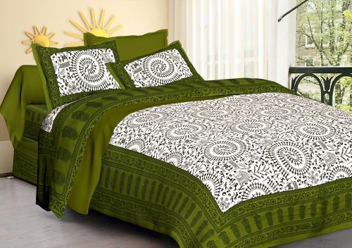 Cotton Sanganeri Print Bed Sheets Adi Manav 245x250cm