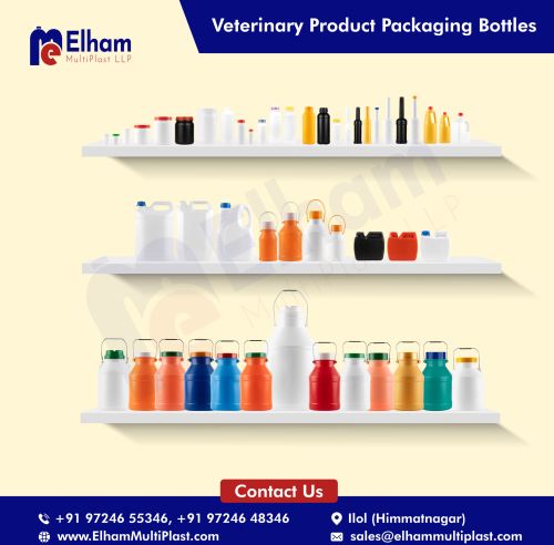 HDPE Veterinary Bottles, Brand Name : Elham, Cap Material : PP