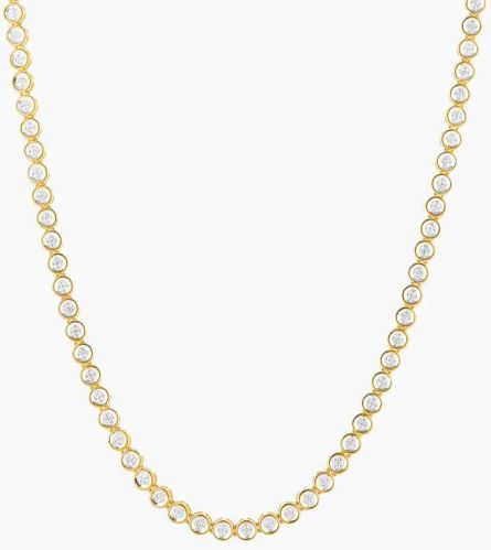 22K Gold Diamond Tennis Necklace, Gender : Female