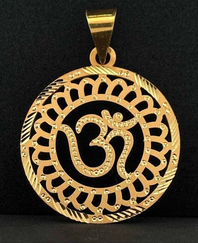 22K Om Gold Pendant