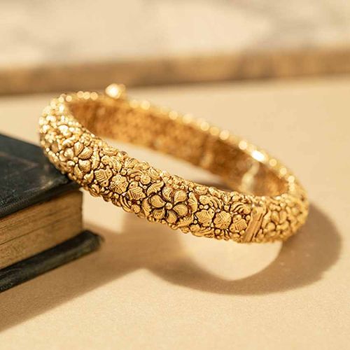 22K Wedding Wear Gold Bangles, Color : Golden
