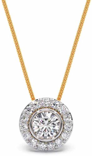 Earthy Solitaire Diamond Pendant