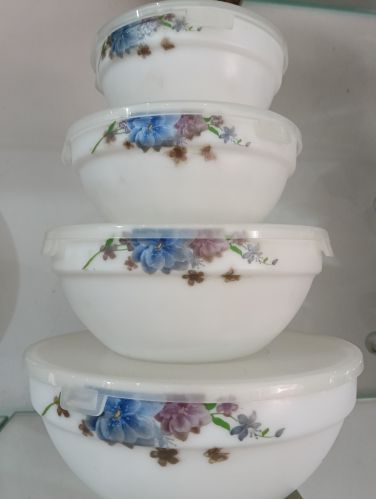 Non Coated Glass Bowls, Shape : Round, Packaging Type : Off White