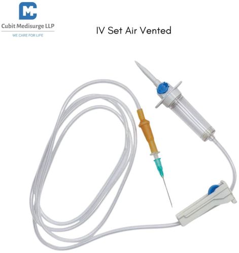 IV Set Vented, Brand Name : Cusurge, Tube Material : PVC for Hospital