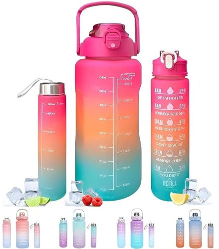 Set OF 3 Motivational Time Marker Water Bottle