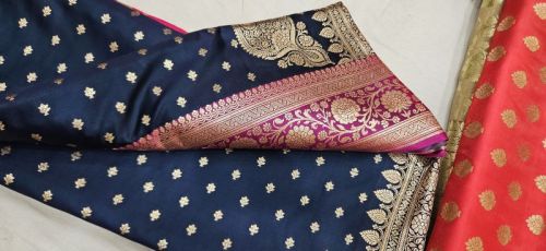 AKAAYSUTRA Zari work Banarsi Katan Silk Saree With Blouse Piece