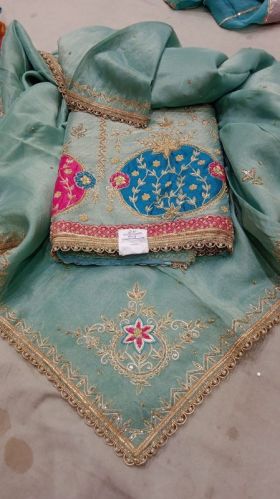 Silk Ladies Unstitched Suits Loose Material