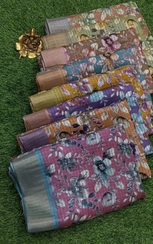 Printed saree, Packaging Type : Multicolor