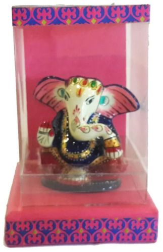 Lacquer Brass Papu Ganesha Statue For Indoor