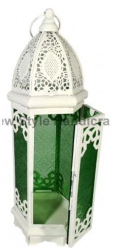Metal Glass Lanterns LA-0008 Medium for Outdoor Decoration