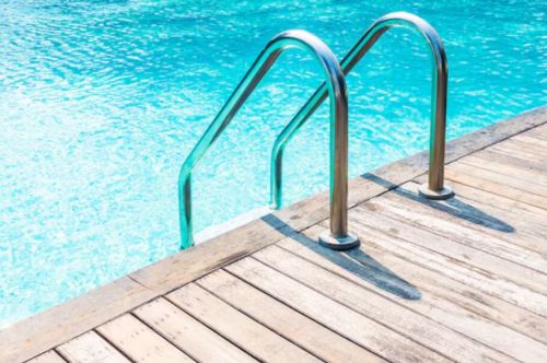 Stainless Steel Swimming Pool Ladders, Color : Shiny