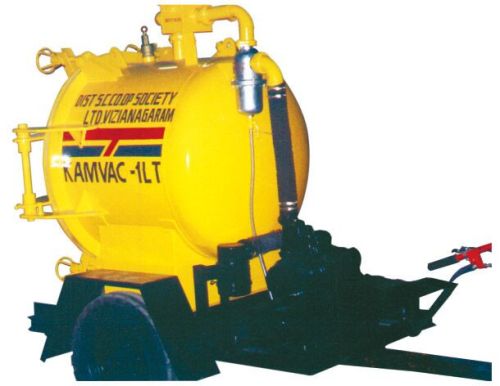 Kamvac 1 LT On Power Tiller for Sucking Out Dense Waste, Sludge, Mud