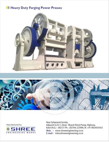 Shree Engineering 50/60 Hz 15 Ton Reducer Roller Forging Machine