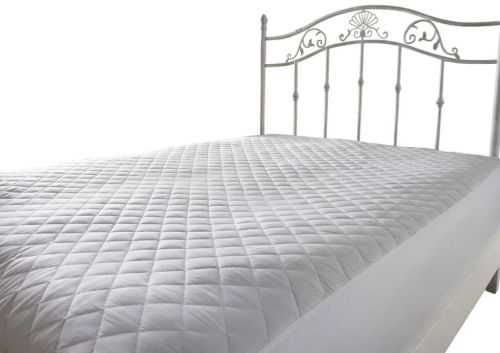 Quilted Waterproof Mattress Cover - Skirting, Color : White