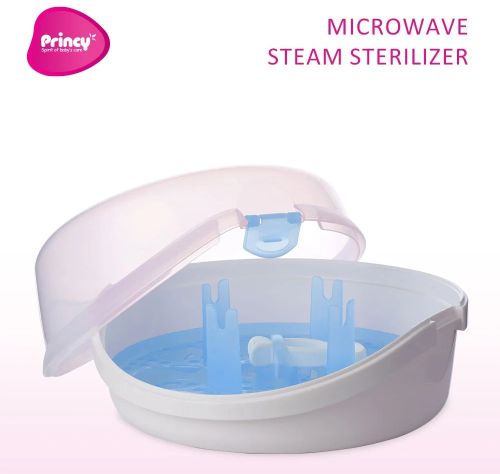Princy Microwave Steam Sterilizer for Baby Bottles (Blue)