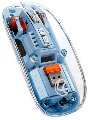 Hasteck Fiber Rechargeable Transparent Wireless Mouse