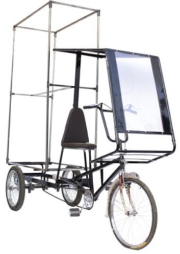 Steel Frame Advertising Three Wheeler Cycle With Canopy